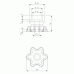 SUCTION CUP(STAR-SHAPED FLAT FOR POUCH)