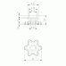 SUCTION CUP(STAR-SHAPED FLAT FOR POUCH)